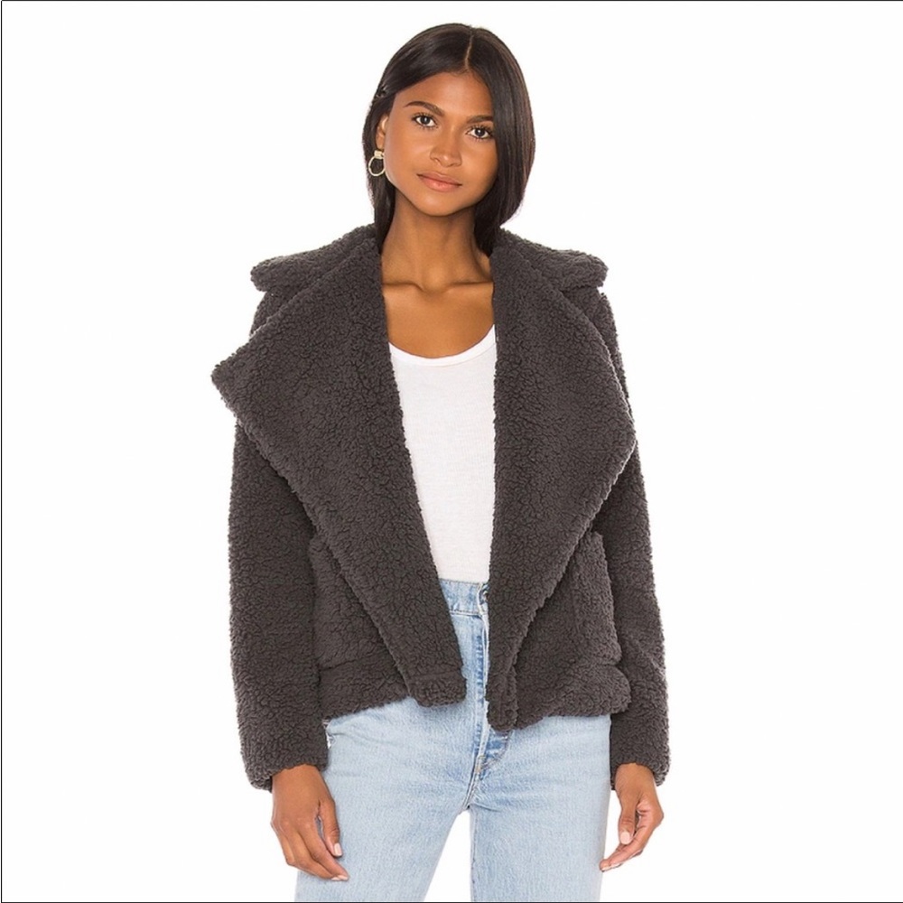 Jack by BB Dakota gray sherpa jacket - size S - barely worn/like new
